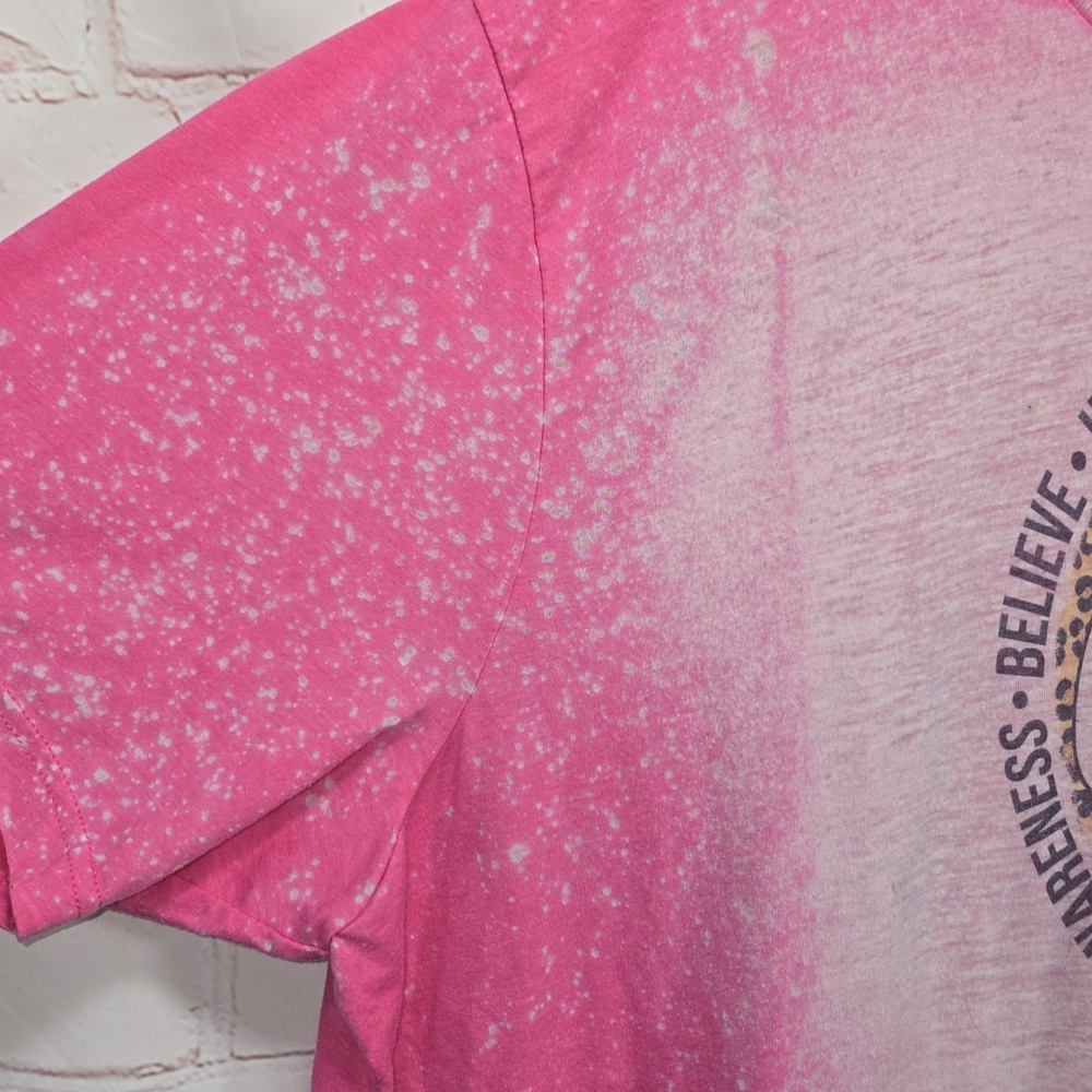 Canvas Bleached Breast Cancer Awareness T-shirt Womens Size 4x - Picture 4 of 7